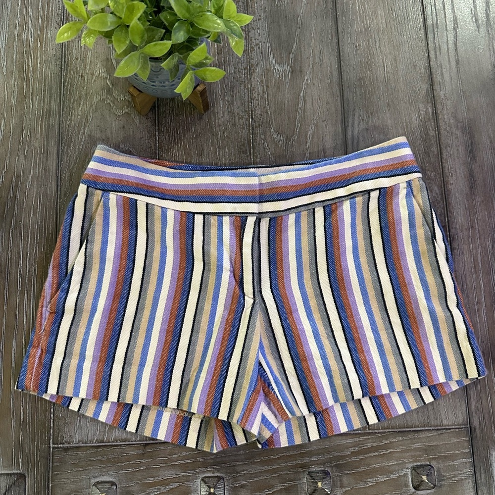 LOFT Multicolor Striped Riviera Shorts